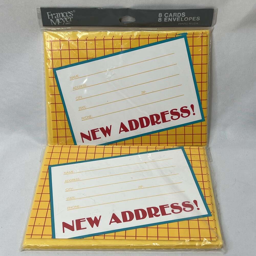 Vintage New 18 Address Cards & Envelopes Frances Meyer Hallmark 1980s USA